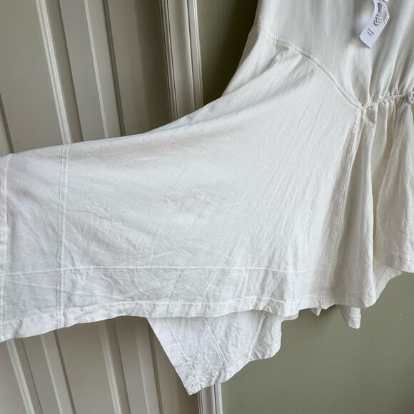 Anthropologie Daily Practice White Jersey Dress Asymmetrical Dress Petite S NWT - Picture 6 of 8